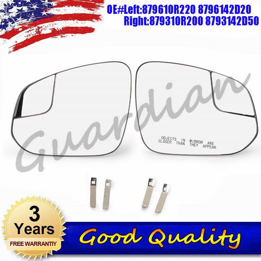 2-pack of left + right blind spot heated mirror glass suitable for Toyota Rav4 2013-2018 2015