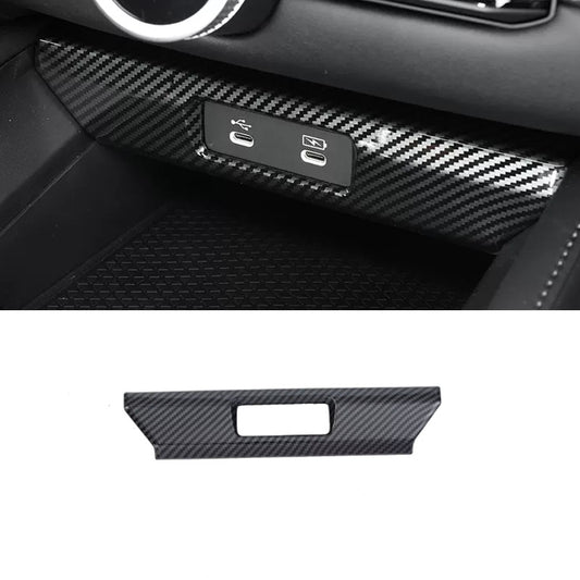 1-piece carbon fiber USB power decorative panel protective sleeve frame for 2023 and 2024 for Honda Accord