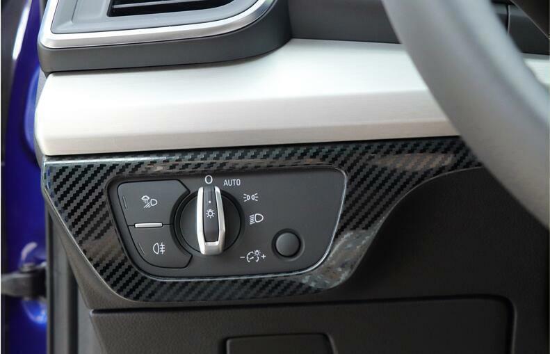 for Audi Q5 2018-24 Carbon Fiber Look Central Console Dashboard Panel Strip Trim