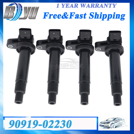 4PCS Ignition Coil 90919-02230 673-1303 for Toyota Tundra Sequoia 4.7L V8 UF230