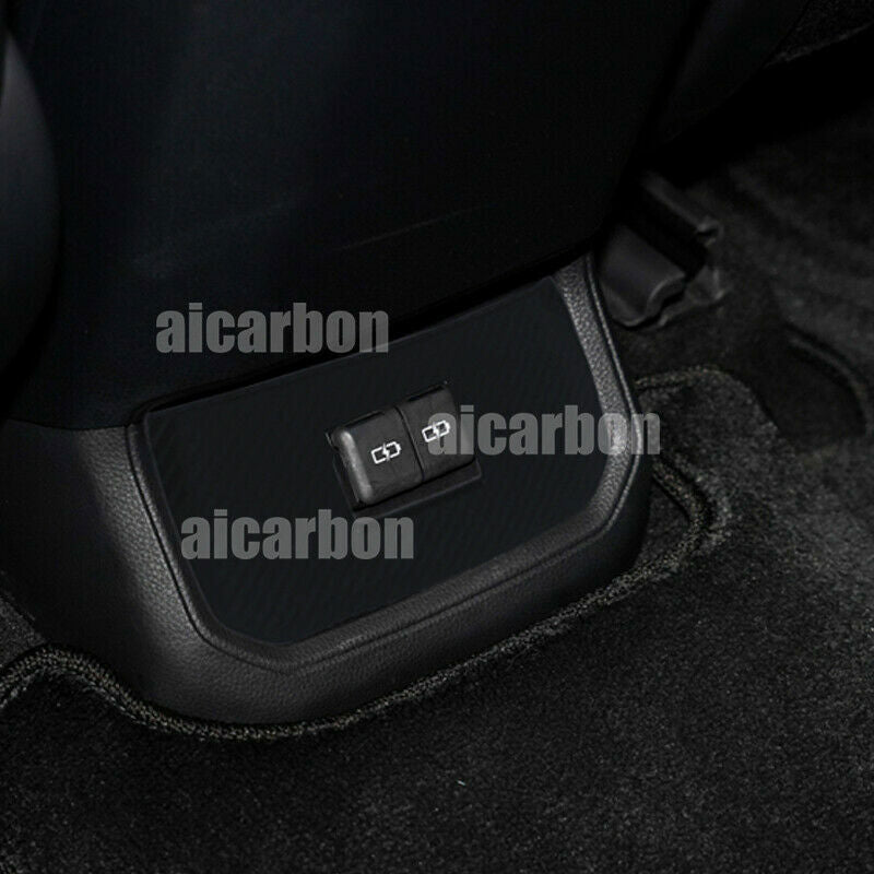 Carbon Fiber Rear USB Socket Control Panel cover for Toyota Highlander 2020-2022