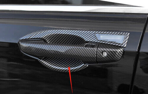 for Toyota RAV4 2013-2018 Carbon Fiber ABS Car Exterior Door Bowl Cover Trim Set