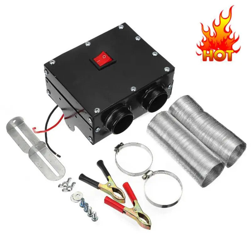 12V Car Windshield Windscreen Heater Defroster Portable Electric Heating Fan Kit