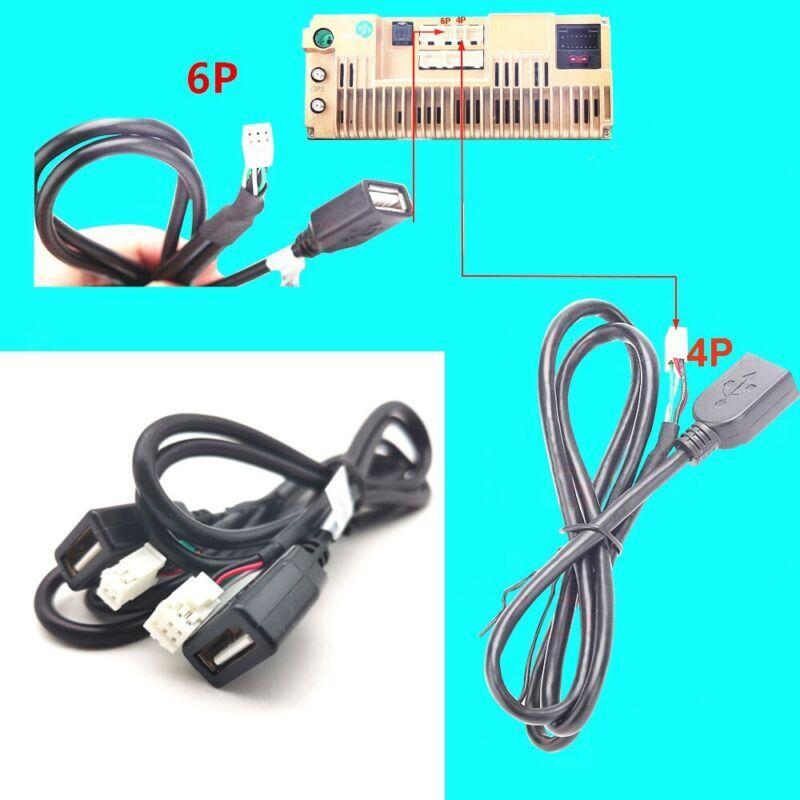 4-pin and 6-pin USB cables for Android car radio stereo USB cable adapter connectors