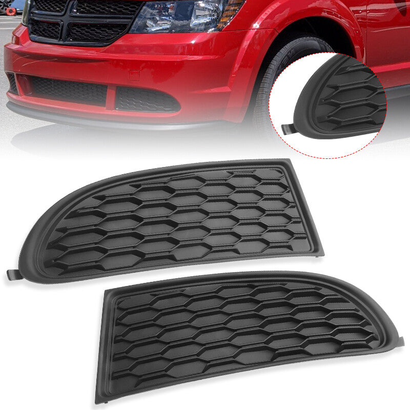 Pair Bumper Fog Light Lamp Bezel Cover Replacement for Dodge Journey 2011-2020