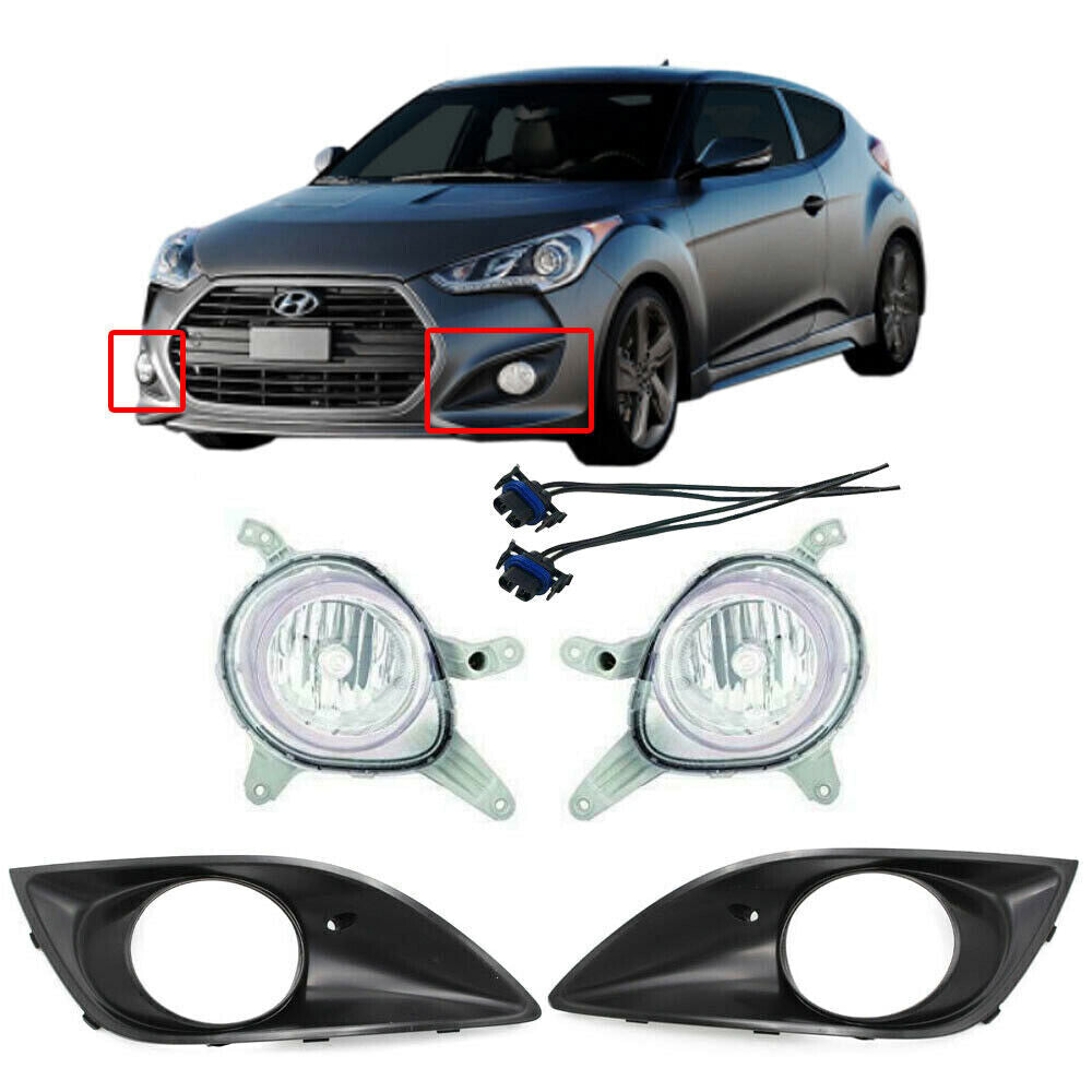 NEW LH+RH Fog Lamp Light 6p Set for Hyundai for Veloster Turbo 2013-2016