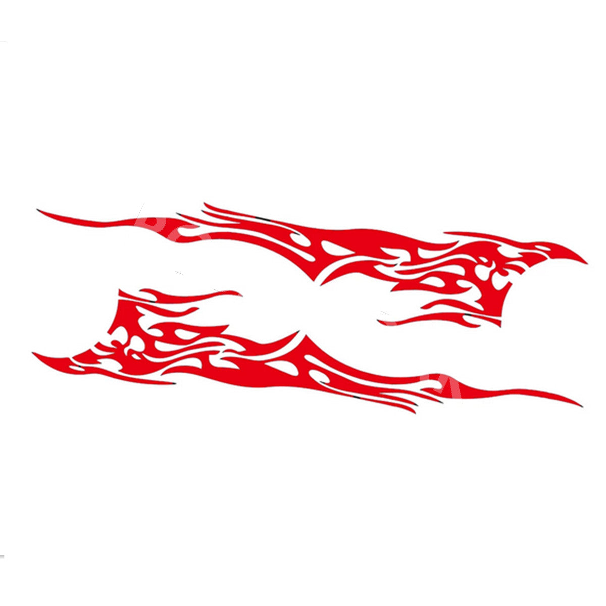 2x Sport Red Fire Car Side Body Side Door Fender Vinyl Decal Sticker Waterproof