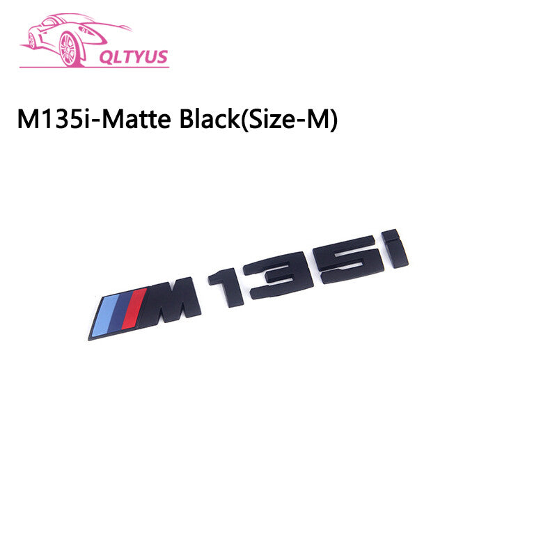 for BMW Matte Black M Series Trunk Emblem Size Middle Lettering Decal Badge Set