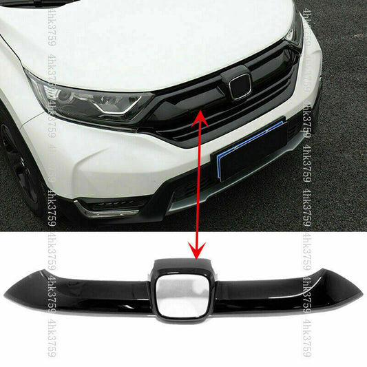 for Honda CR-V 2017-2022 Glossy Black Car Front Grille Mesh Cover Moulding Trim