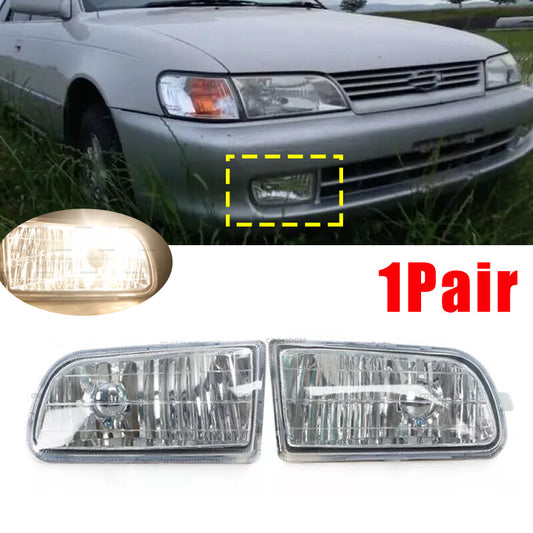For 1993-1997 for Toyota for Corolla Fog Bumper Light Halogen Lamp Pair Set Left+Right