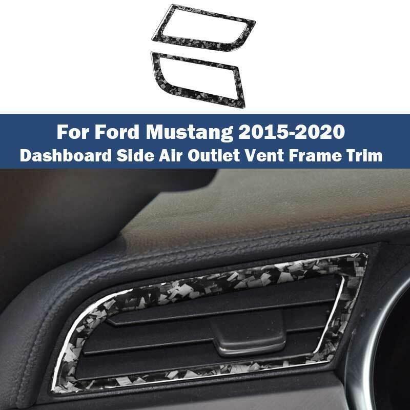 for Ford for Mustang 15-22 Forged Carbon Fiber Dashboard Air Outlet Vent Frame Trim