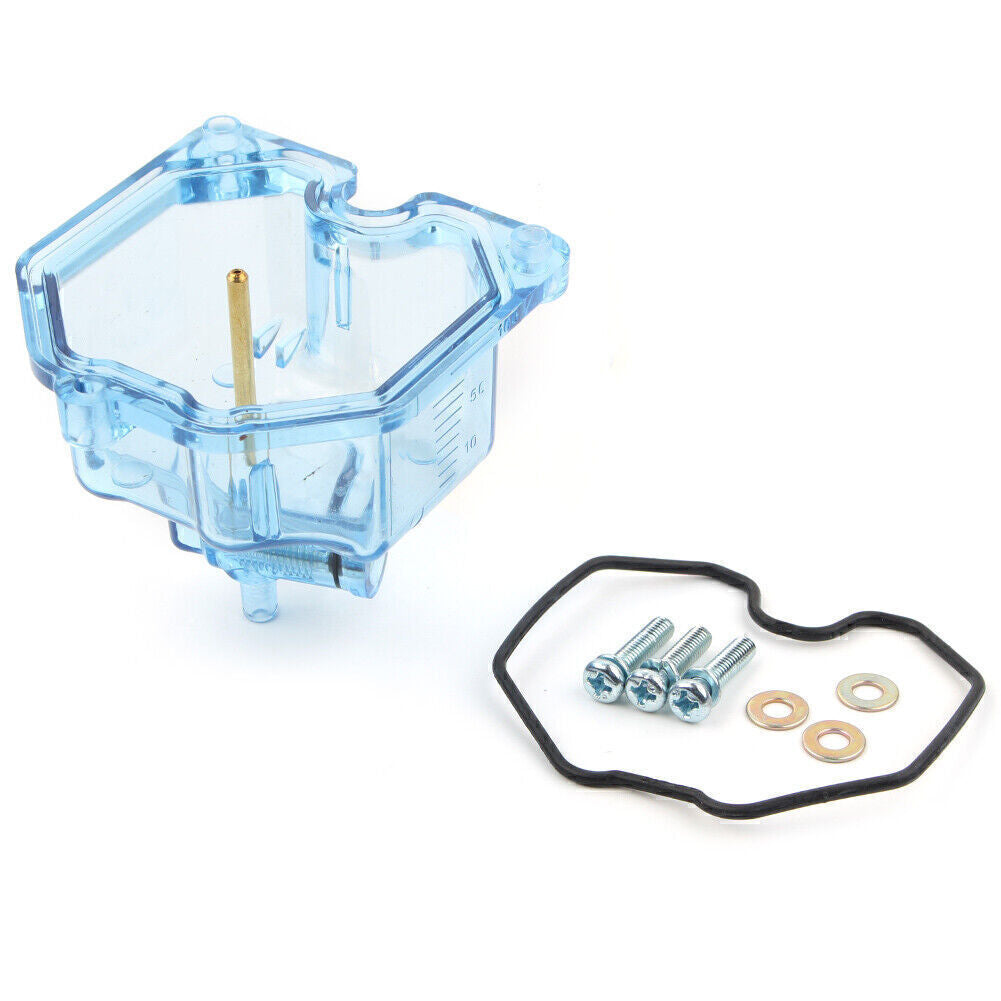 Motorcycle Clear Carburetor Float Bowl Chamber For PZ 26/27/30/32mm Carb Blue