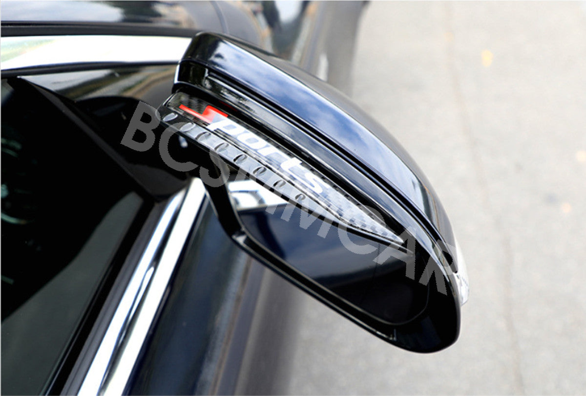 2PCS RearView Rain Board Eyebrow Visor Carbon Fiber Look Trim Car Accessories