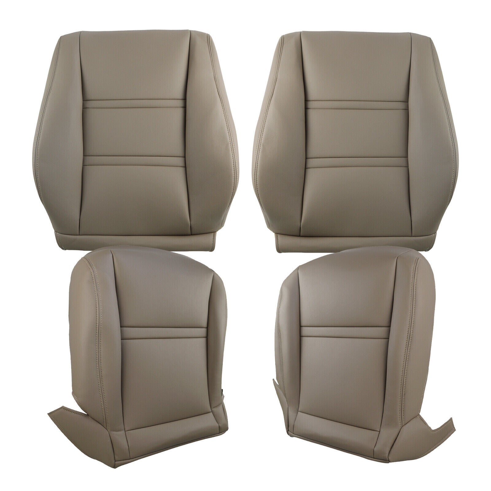 for Toyota for Land Cruiser 1990-1997 4PCS Leather Driver  Passenger for Seat Covers