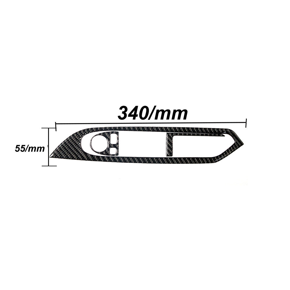 3x carbon fiber driver window switch trim for BMW 6 Series F12 F13 2011-2018