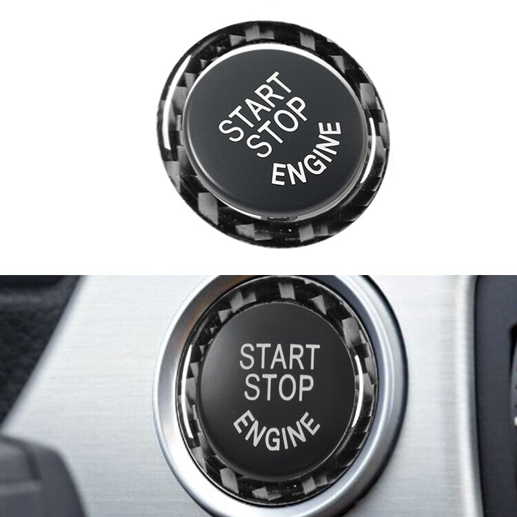 Black Engine Start-Stop Button Switch Bezel + Ring for BMW 3/5 Series E90 X1