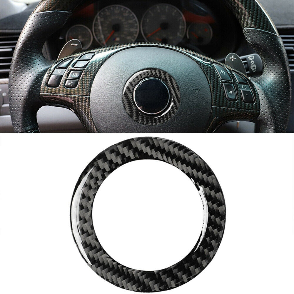 Carbon fiber steering wheel center trim suitable for BMW 3 Series E46 1998-05