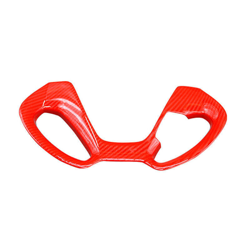 Car Inner Steering Wheel U Type Cover Trim for Kia K3 2014-2018 Red Carbon Fiber