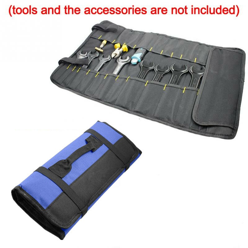Car Multi-purpose Repair Bag Reel Rolling Tool Pouch Electricians Blue Organizer