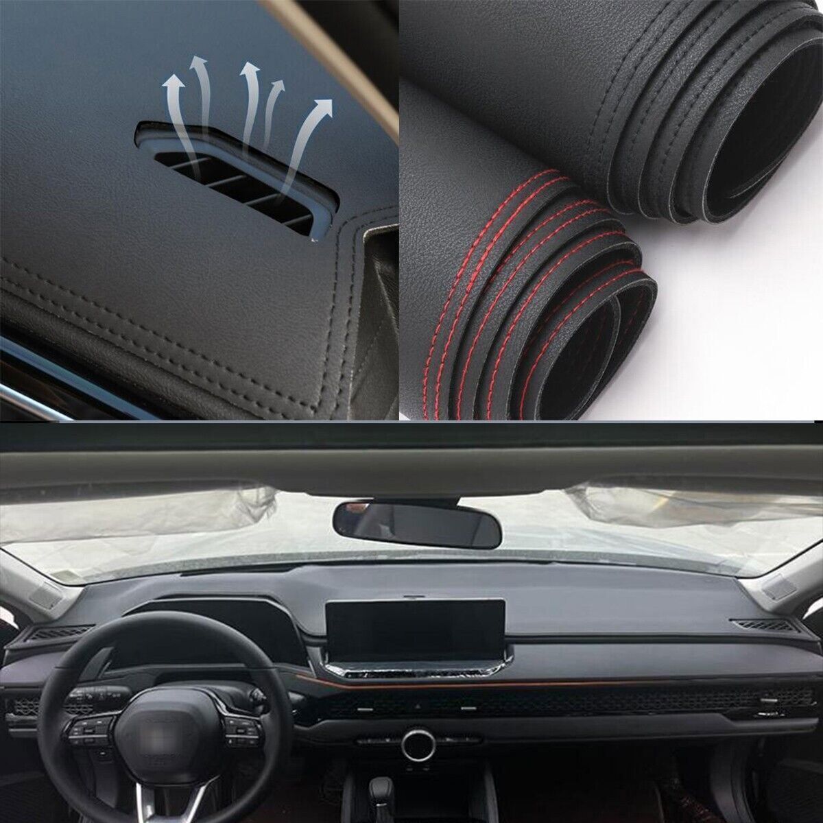 1PCS PU leather Dashboard Dash Mat Non-slip DashMat Shade for Honda Accord 2023+