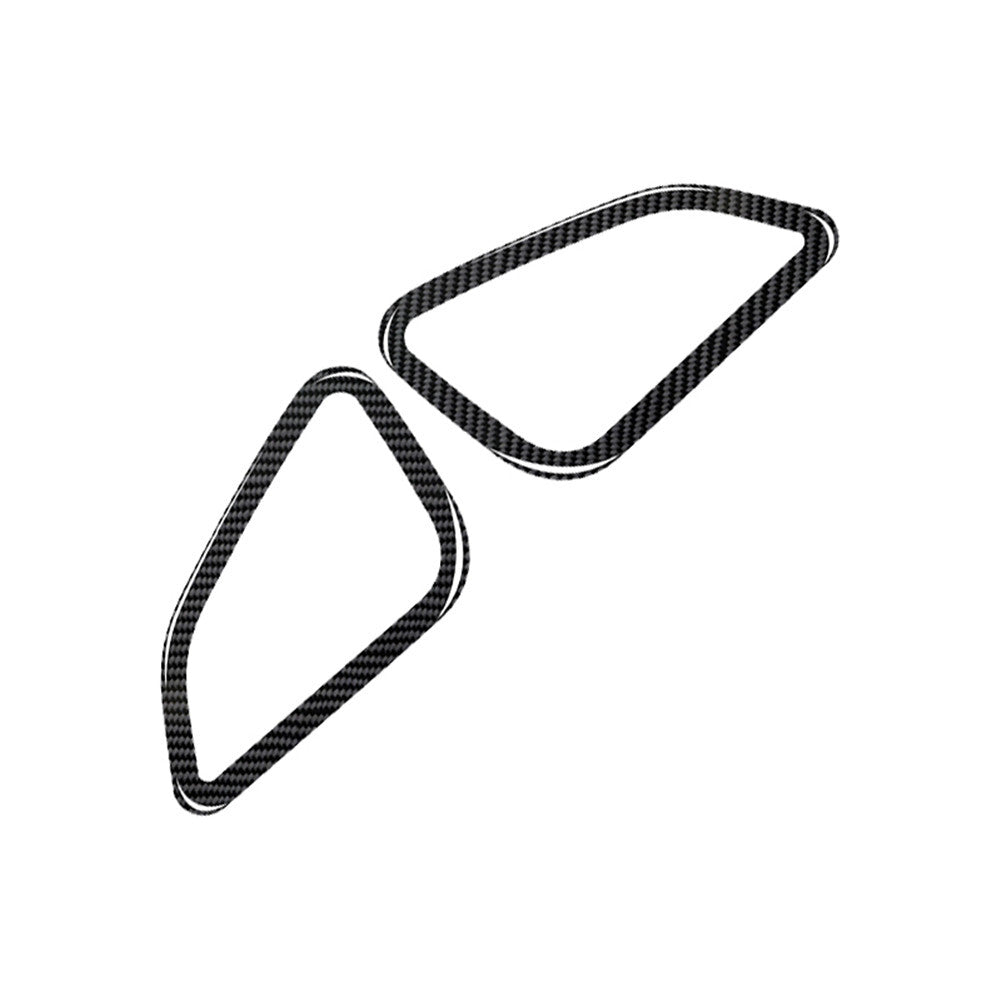2X Carbon Fiber Defogger Outlet Cover Trim for Subaru Outback Legacy 2015-2017