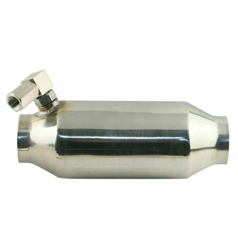 New 2.5'' Universal O3 Metal Catalytic Converter W/ Senser Exhaust Plug 4'' Body