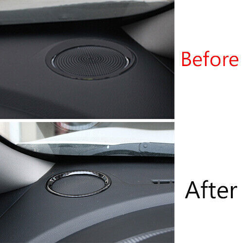 Inner Door Dashboard Speaker Ring Cover for Kia K3 2014-2018 Black Carbon Fiber
