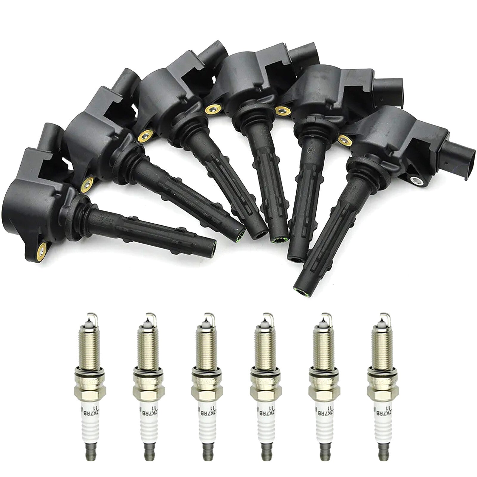 6PCS Ignition Coil  Spark Plug Car Replacement for Mercedes-Benz ML350 UF535