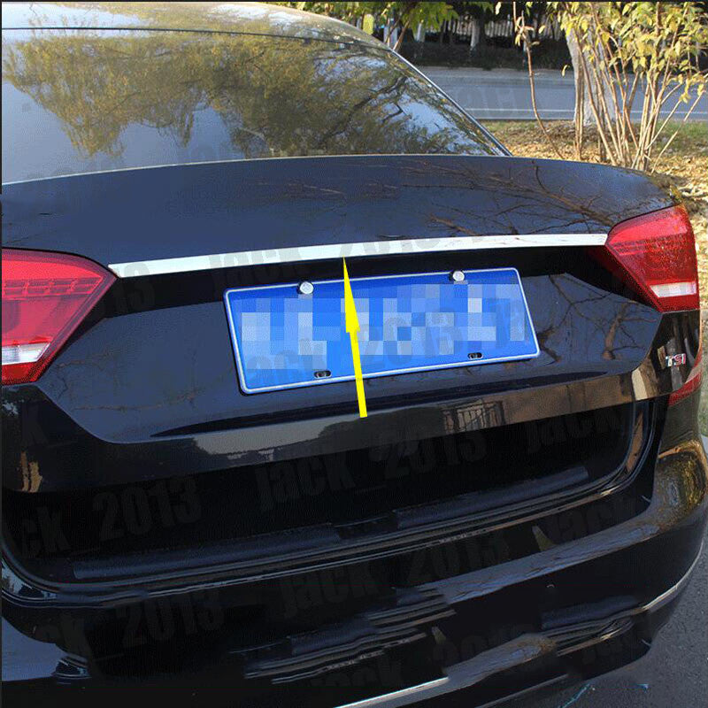 for VW for Passat B7 2010 11 12 2013 Steel Rear Trunk Tailgate Boot Grab Trim Cover