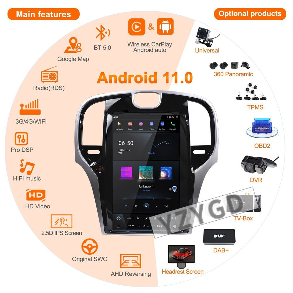 for Chrysler 300C 300S 2011-2019 Carplay Car Radio 2Din Receiver Player Screen