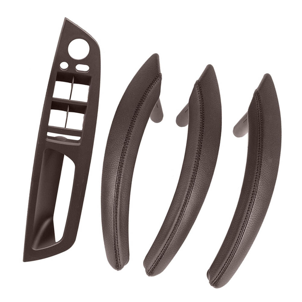 7x Leather Inner Interior Door Pull Handle Trim for BMW X5 X6 E71 LHD