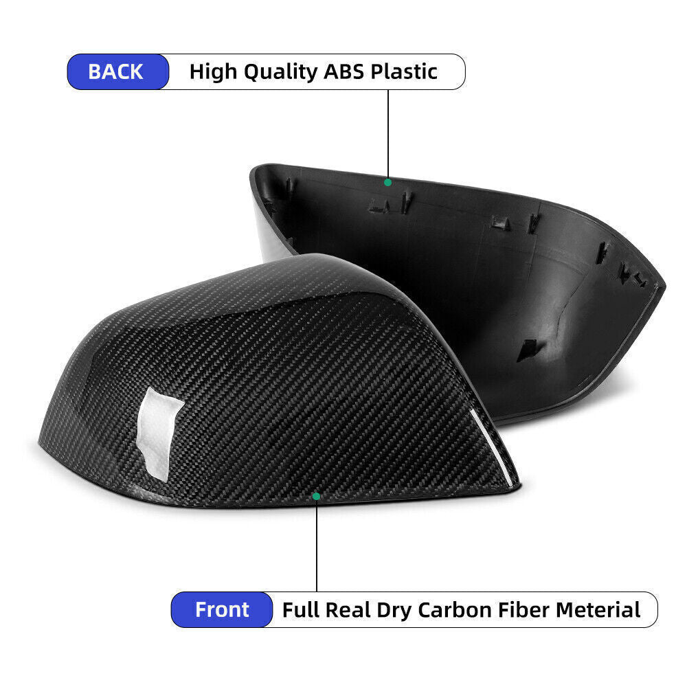 For 2020-2024 Model Y Add-on Real Carbon Fiber Side Mirror Covers Caps
