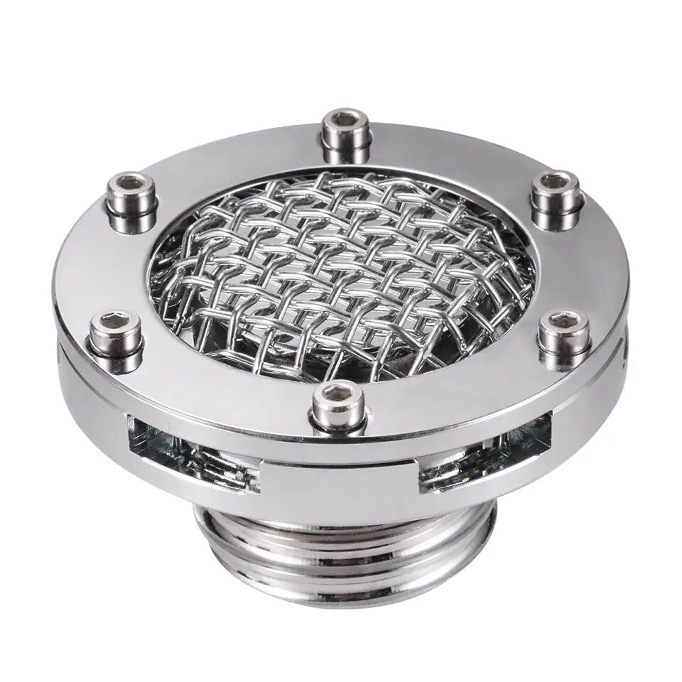 Chrome Fuel Oil Tank Gas Cap Cover Mesh for Harley Touring Sportster 1200 883 48