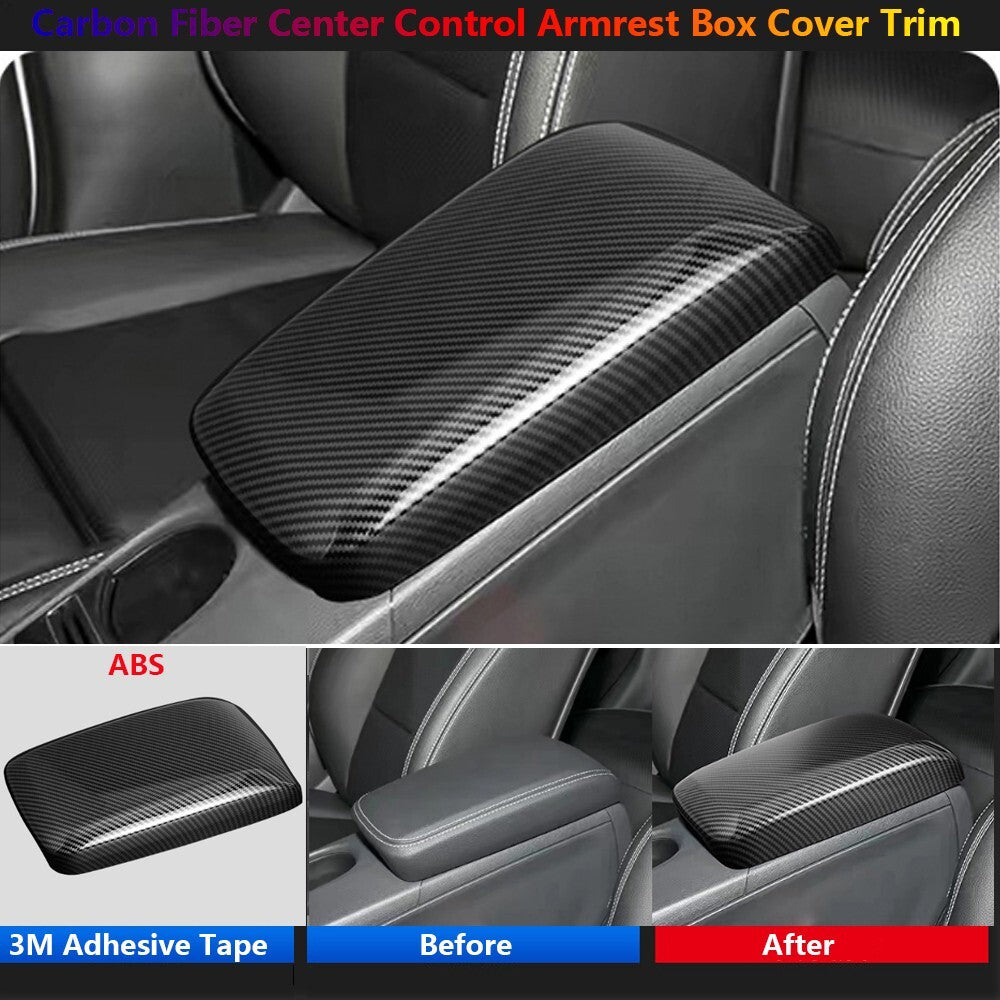 Carbon for Mercedes-Benz W176 W246 CLA C117 GLA X156 Car Armrest Box Panel Cover
