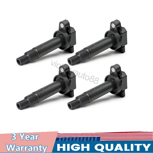 4-pack of new ignition coils, 90919-02240, suitable for Sci-Fi XA XB, 04-06, for Toyota Prius, 2001-2009.