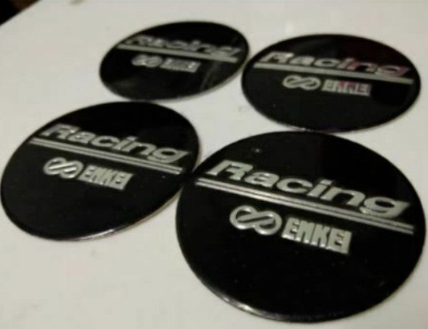 Brand new 4-piece set of 68mm Vossen wheel caps, rim center caps, badges, silver, black