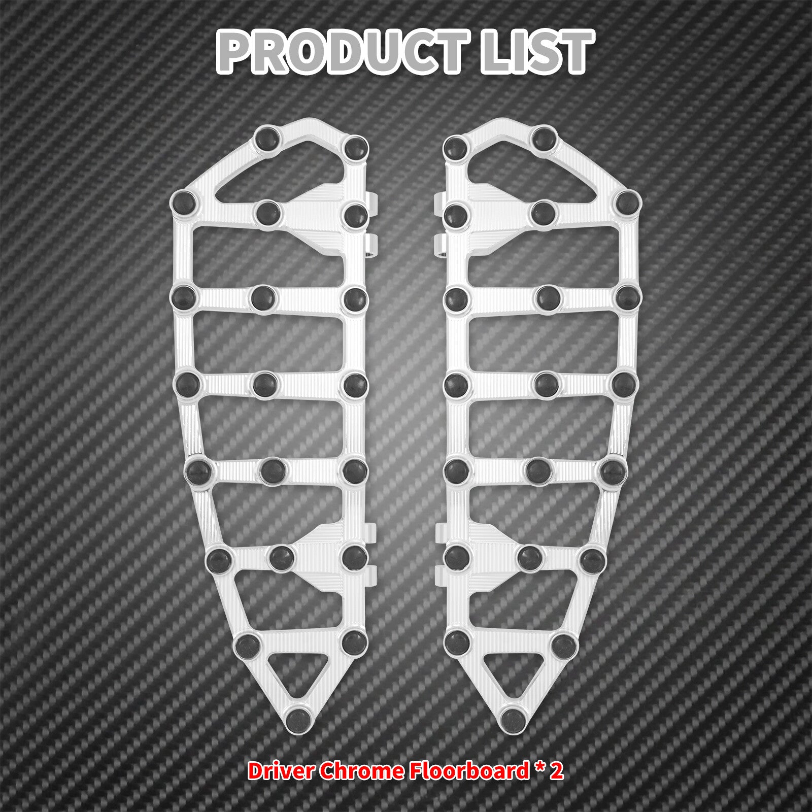 Chrome Front Rider Floorboards Footboard Fit for Harley Softail FL 86-17 Touring
