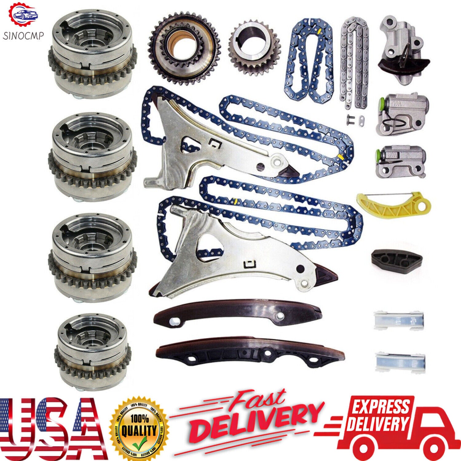Timing Chain Kit  Camshaft Adjusters for Mercedes-Benz GLE500 CLS500 i9 W212