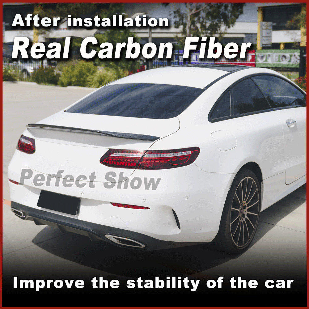 for Benz C238 E400 E450 Coupe 2017-2019 REAL CARBON Rear Trunk Spoiler Boot Wing