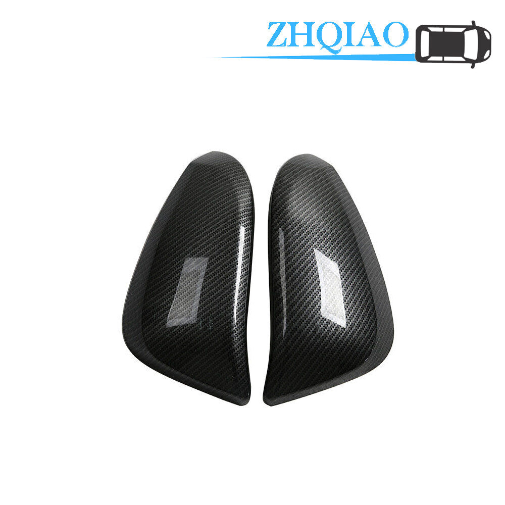 2PCS Carbon Fiber Style Rearview Side Mirror Cover Trim for Toyota RAV4 13-17