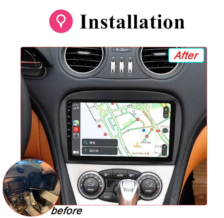 9 Android Car Stereo Radio GPS 2+32GB For 05-11 for Mercedes R230 SL500 SL550 SL600