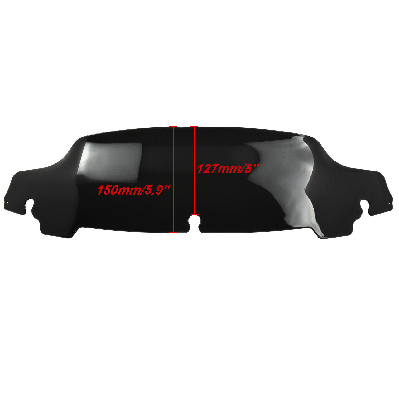 5 Black Wave Windshield Windscreen for Harley Touring Street Electra Glide 14+
