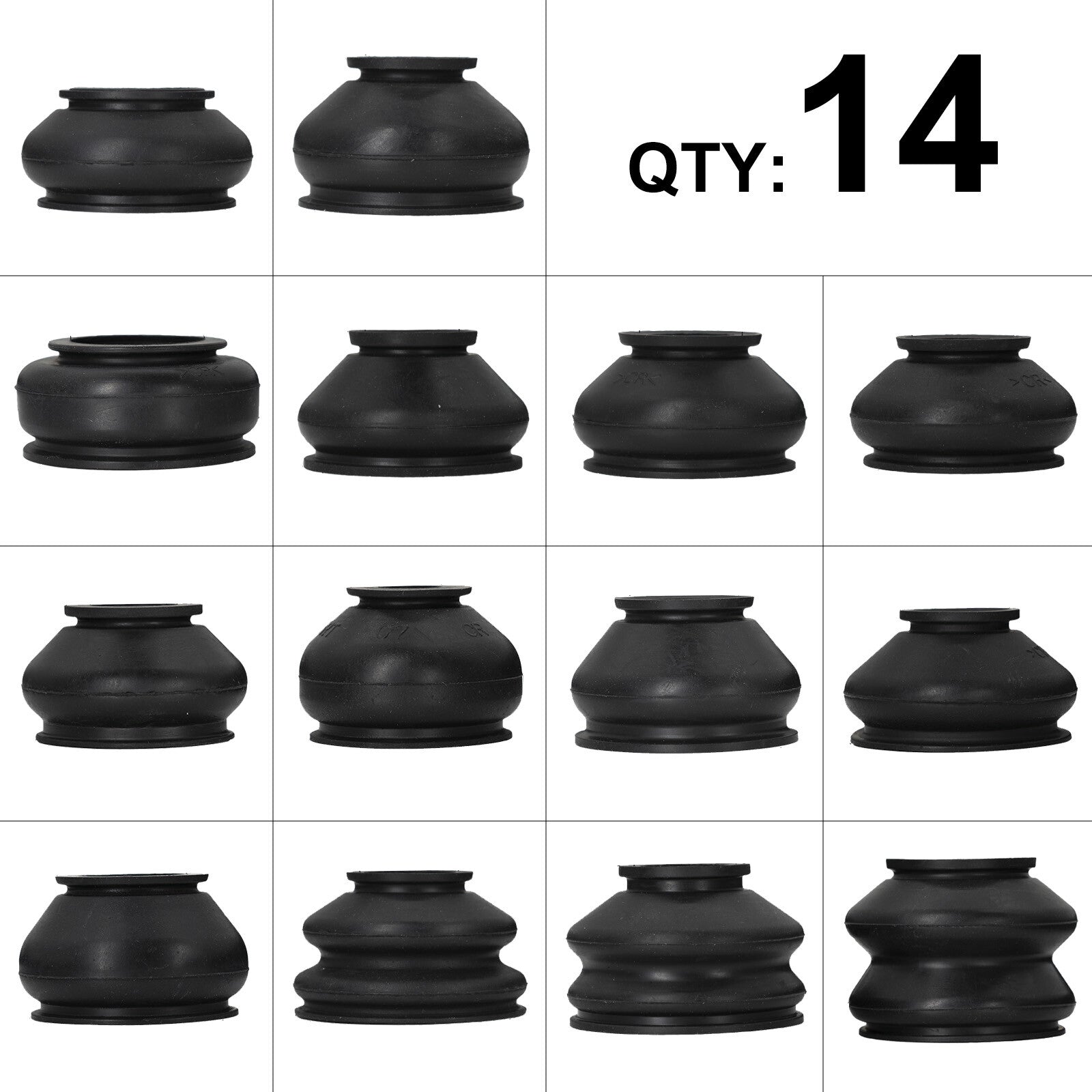 14x Multipack Universal Rubber Ball Joint Cover Dust Boots Track Tie Rod End Kit