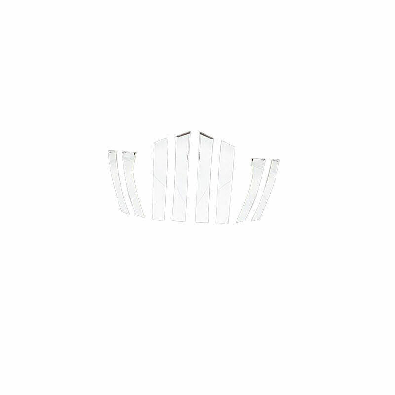 for Audi Q7 2007-2014 2015 Silver Steel BC-Pillar Panel Window Trims Cover 8PCS