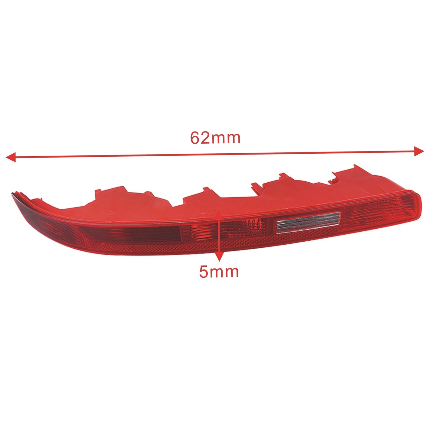 The red lens for the right rear bumper taillight reflector is applicable to for Audi Q7 2006-2015.