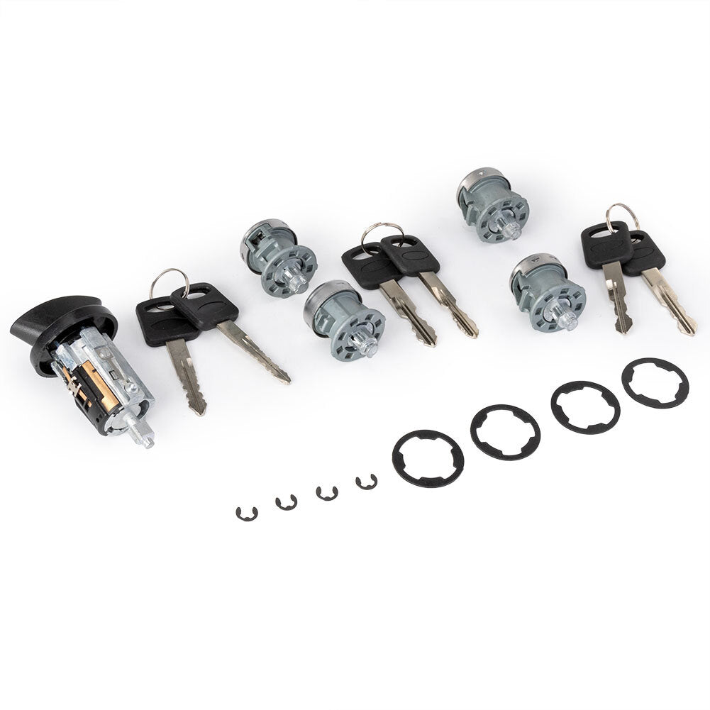 Ignition and door lock cylinders with 4 keys suitable for 1997-2007 for Ford F150, F250, F350, and F450.