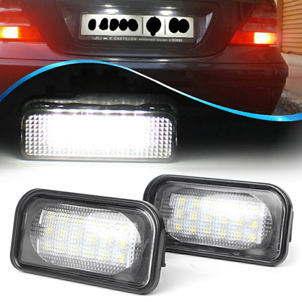 for Mercedes Benz W203 4D 00-07 2x Car LED License Plate Number Light