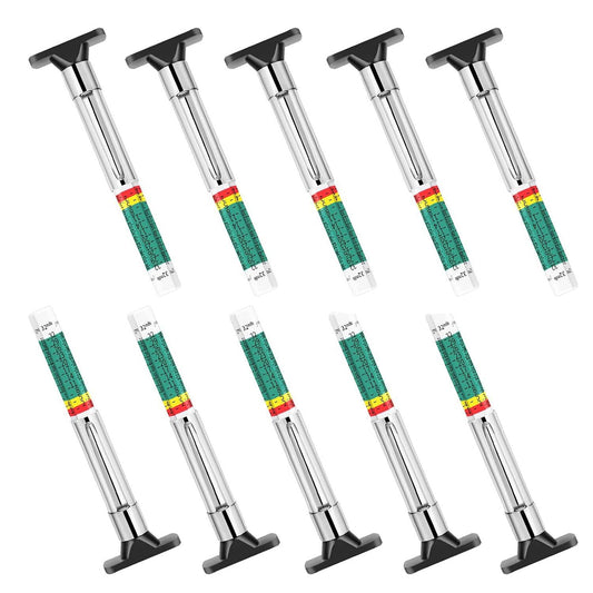 10pcs Color Coded Tyre Tire Tread Depth Gauge Car Automotive Measurement Tool
