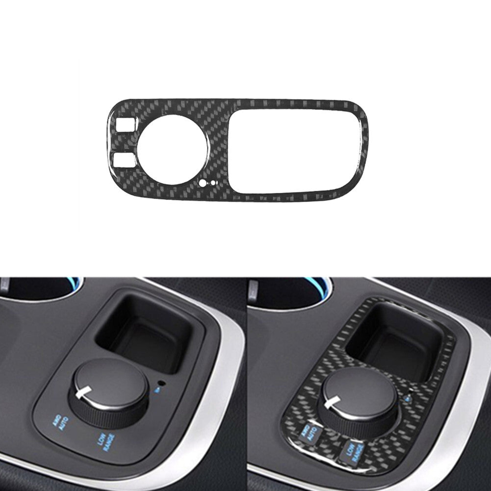 Carbon Fiber AWD Button Switch Storage Frame Trim for Dodge Durango 2014-2020