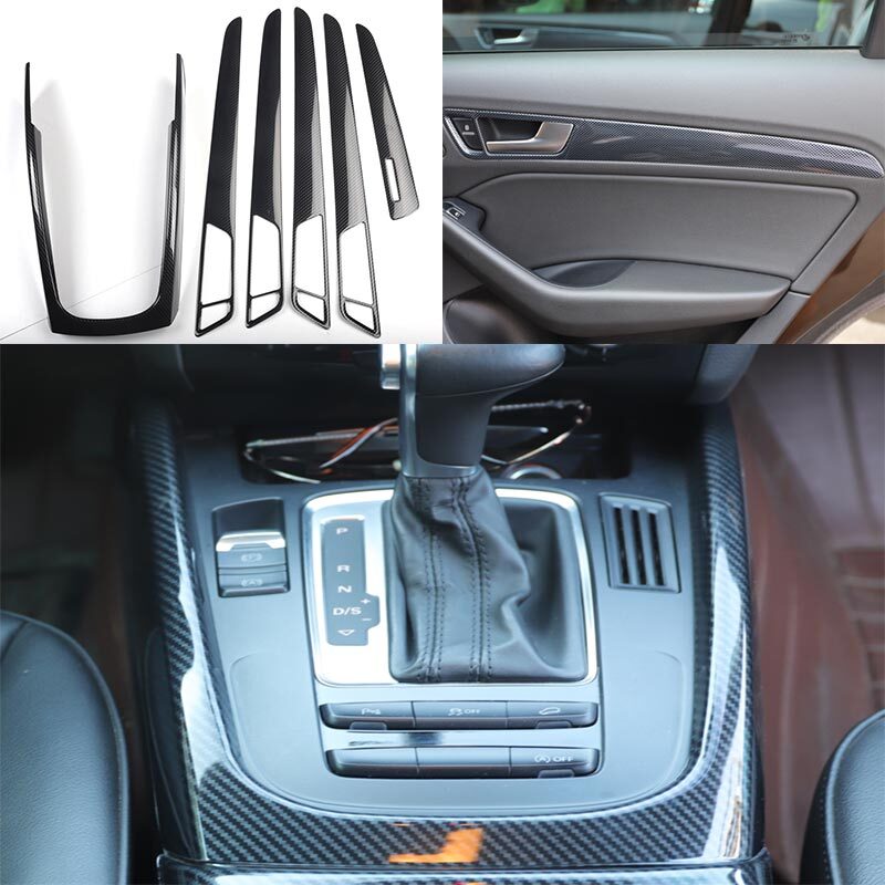 Car Interior Decoration Carbon Fiber Full Set Cover for Audi SQ5 2014-2017 ABS